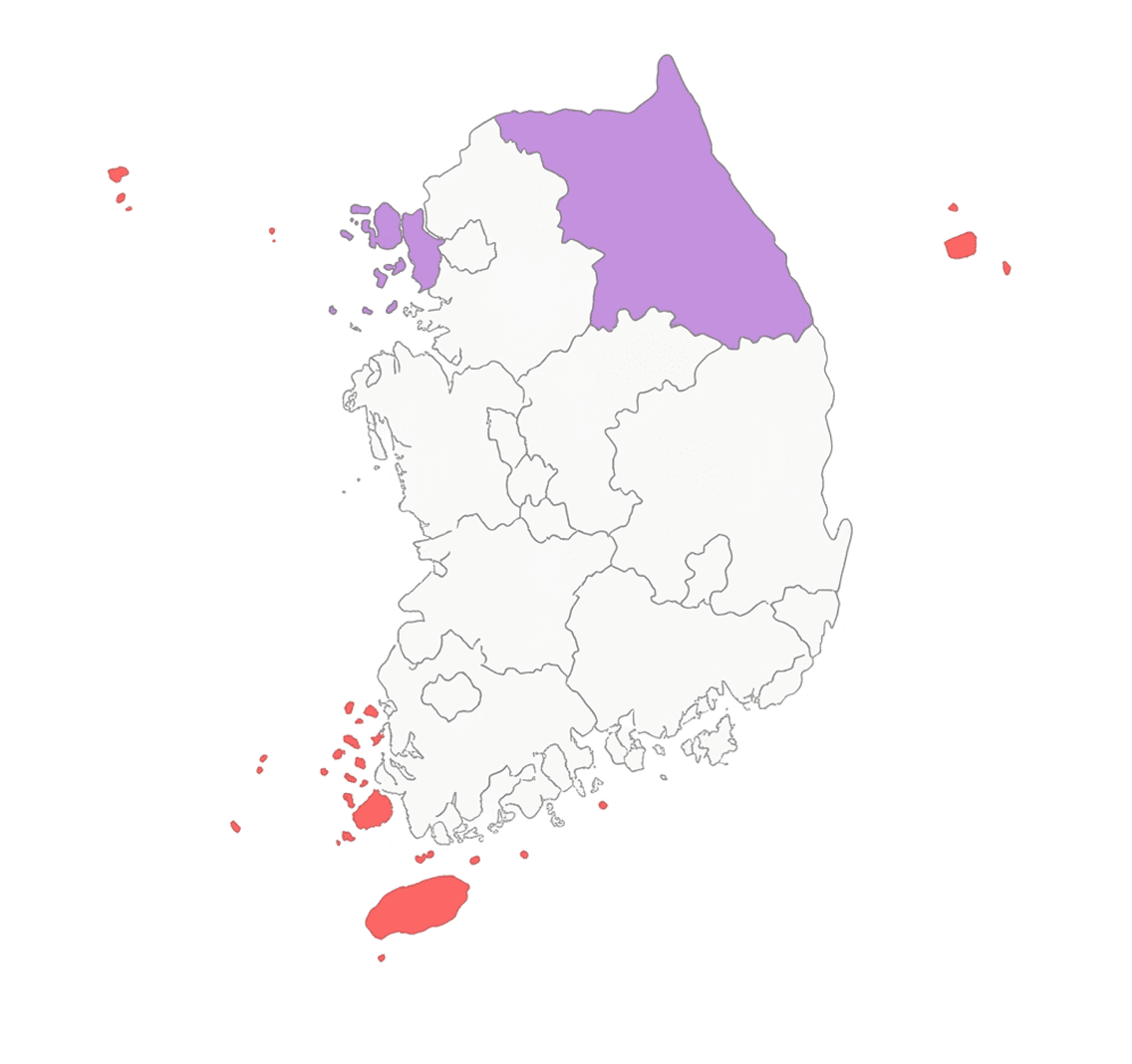 설치 가능 지역 지도